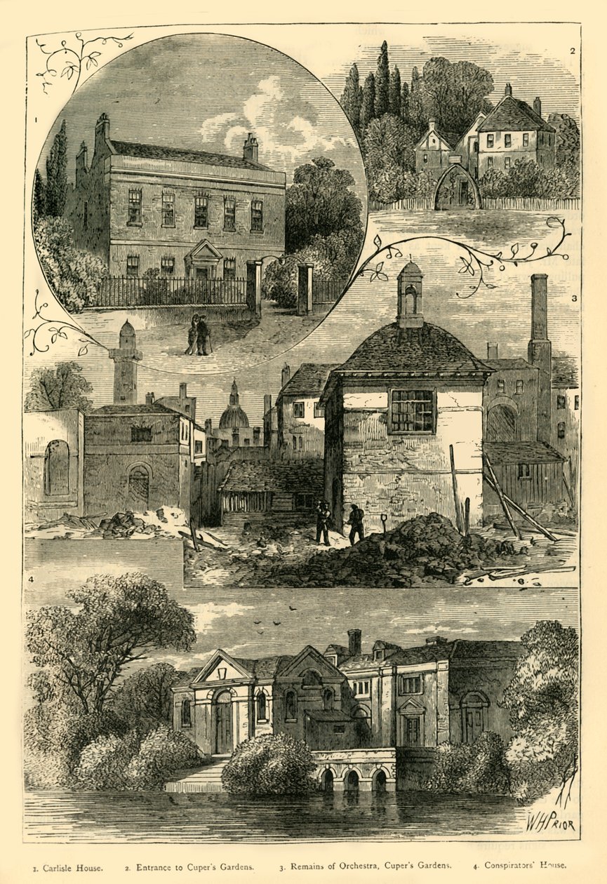 Gamle udsigter i Lambeth, c1878. af Unbekannt