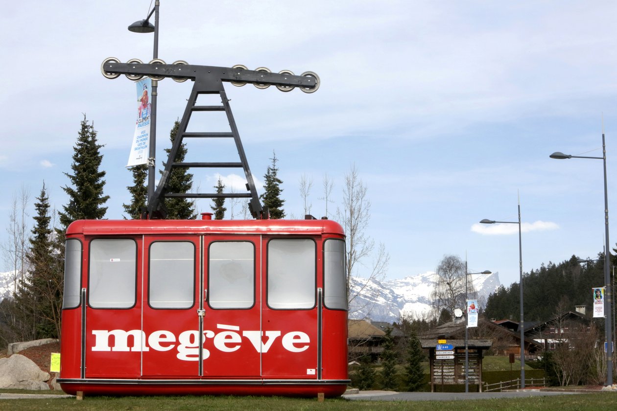 Gammel svævebane Rochebrune på en rundkørsel beliggende, Megeve, Frankrig af Unbekannt