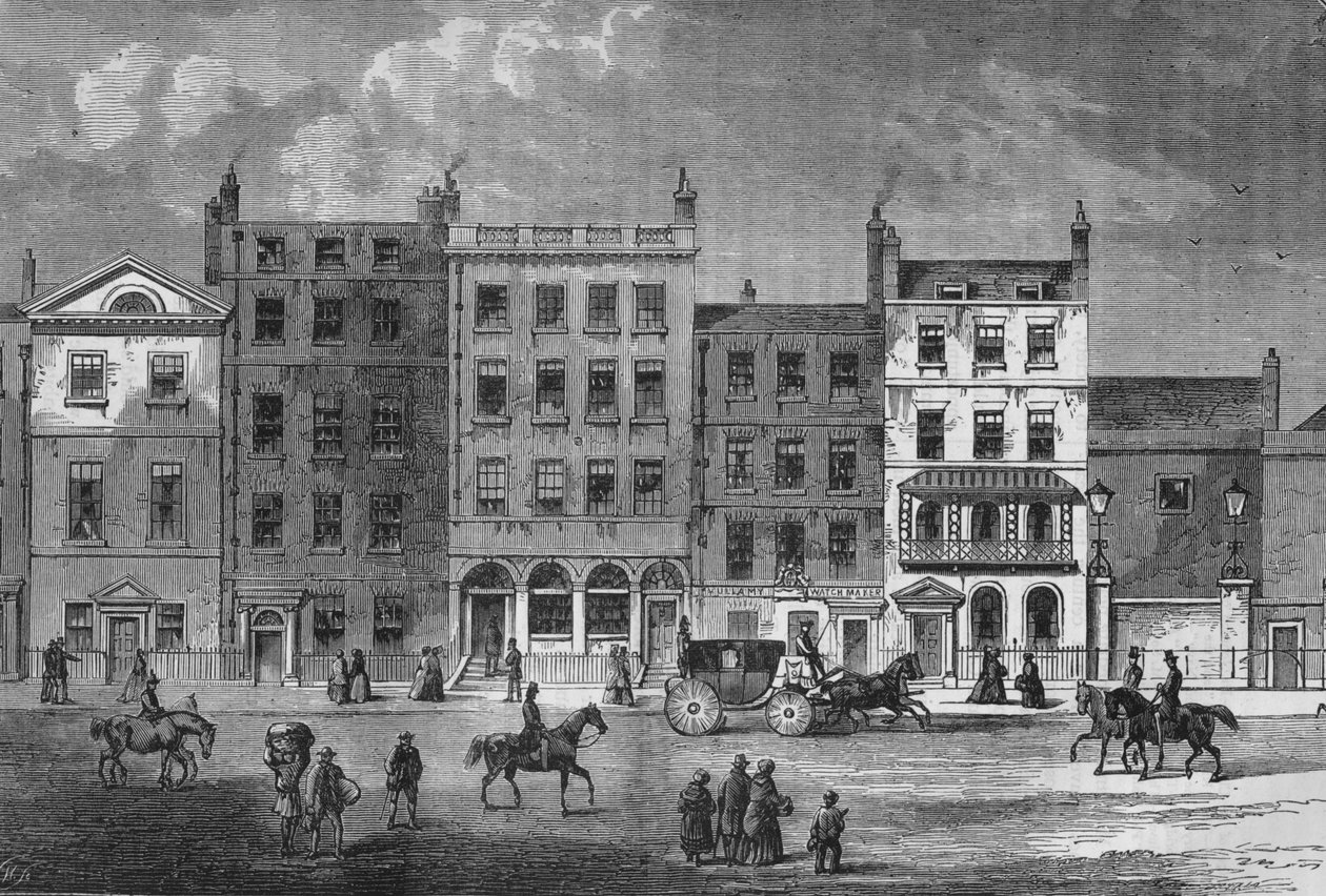 Gamle huse i Pall Mall, Westminster, London, c1830 1878 af Unbekannt