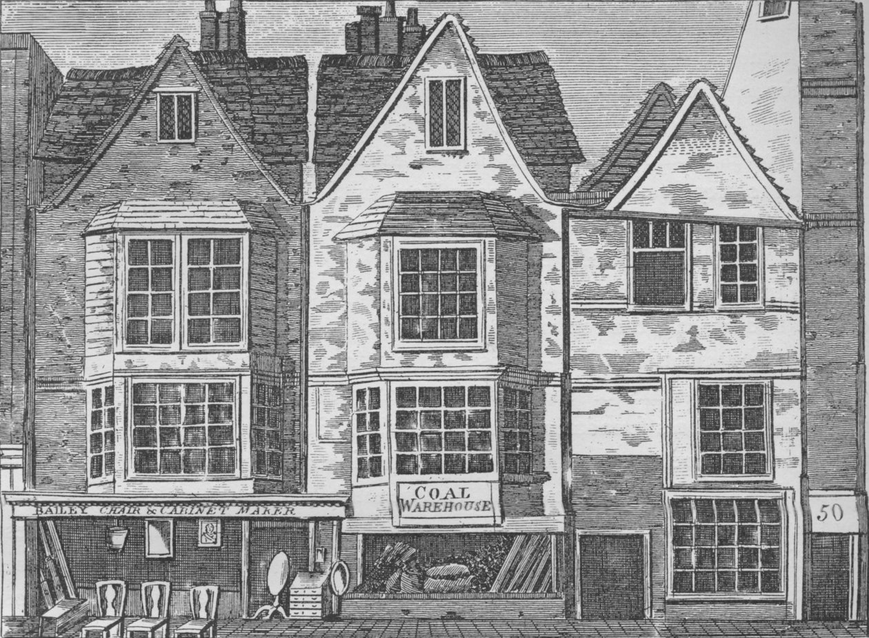 Gamle huse i St John Street, Clerkenwell, London, c1811 1911 af Unbekannt