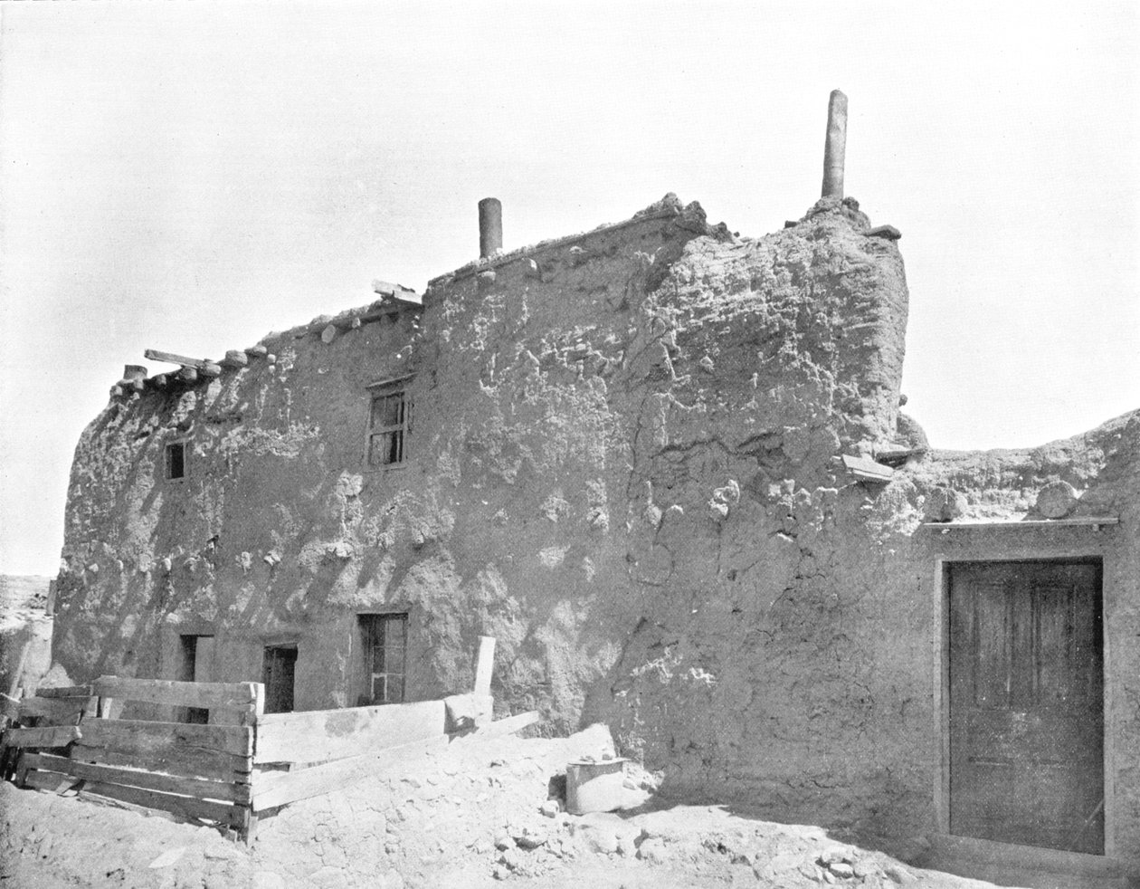 Ældste hus i USA, Santa Fe, New Mexico, USA, c1900. af Unbekannt