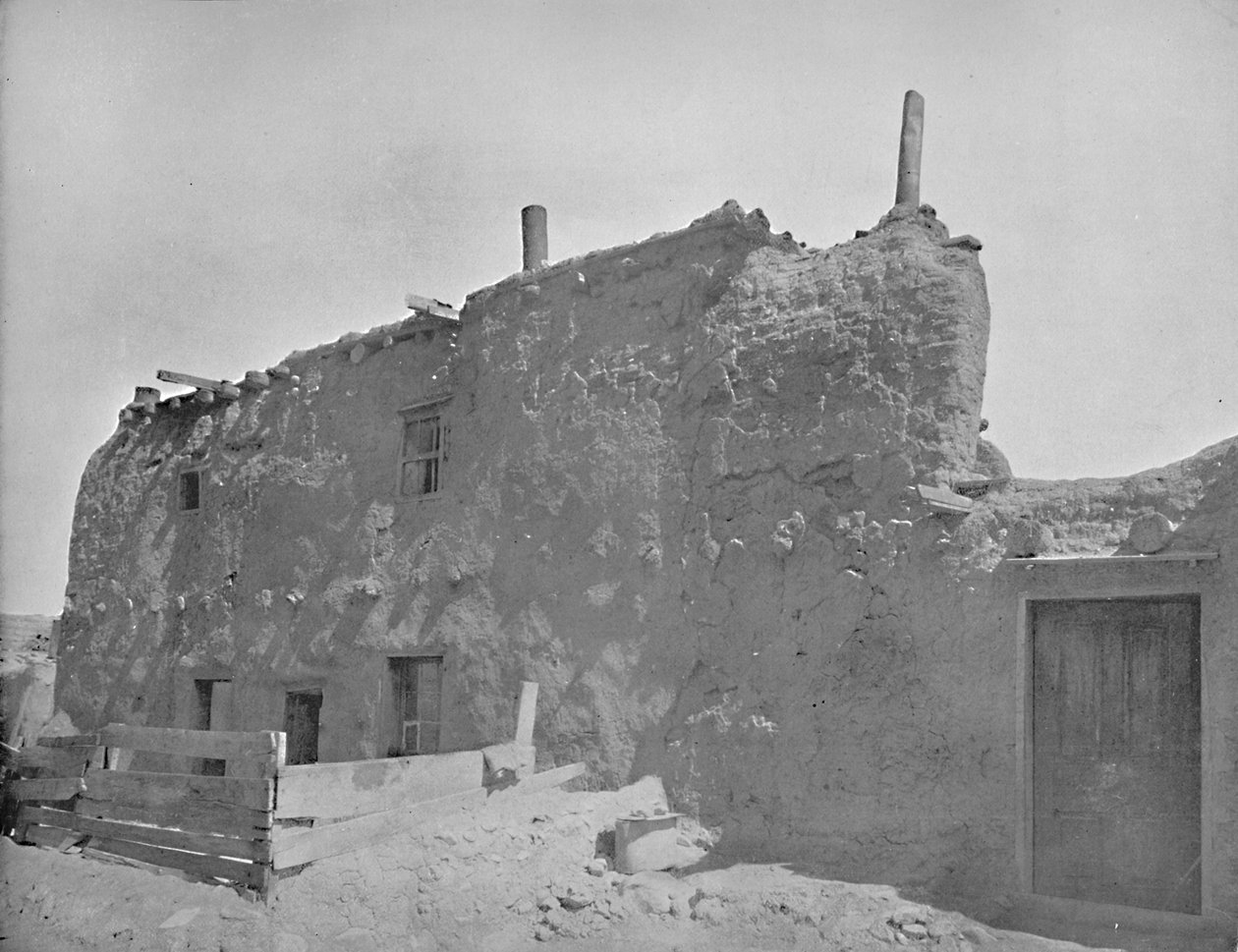 Ældste hus i USA, Santa Fe, New Mexico, c1897. af Unbekannt