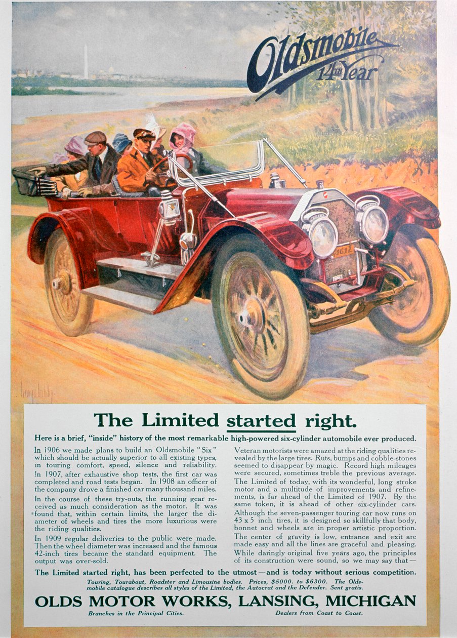 Oldsmobile bilannonce, 1911 af Unbekannt