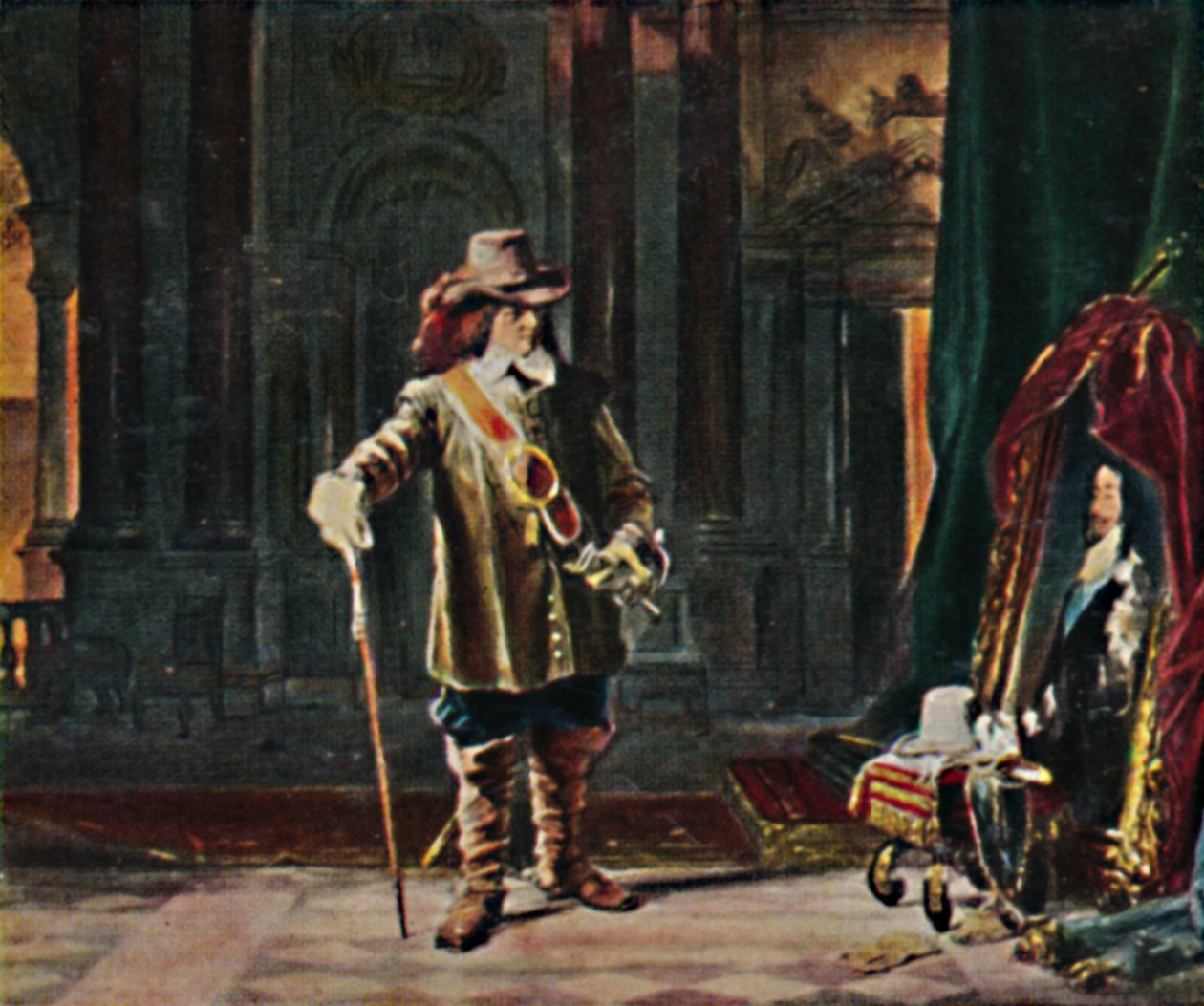 Oliver Cromwell 1599-1658. - Maleri af Schrader, 1934. af Unbekannt