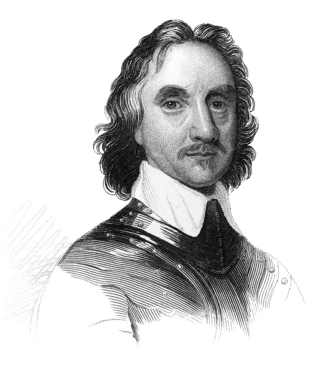 Oliver Cromwell, engelsk soldat og statsmand fra det 17. århundrede, c1850 af Unbekannt