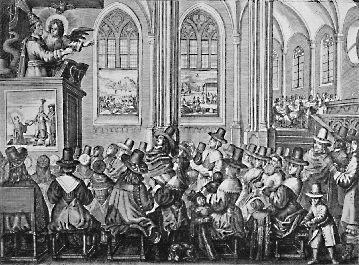Oliver Cromwell Preaching, c1650, 1903 af Unbekannt