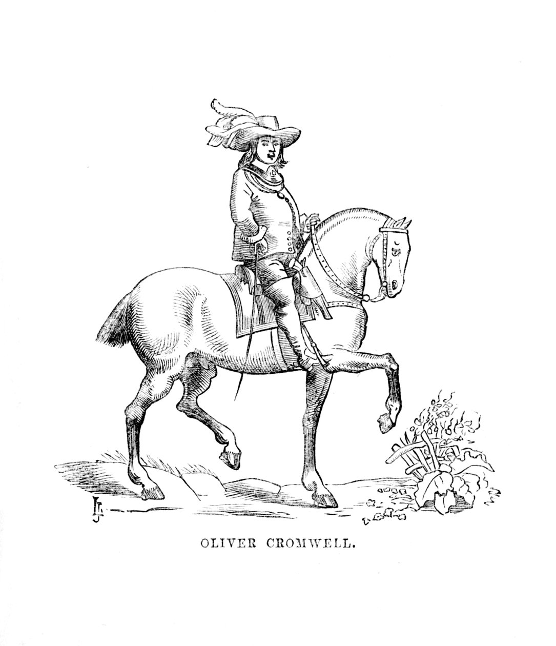 Oliver Cromwell, c1870 af Unbekannt