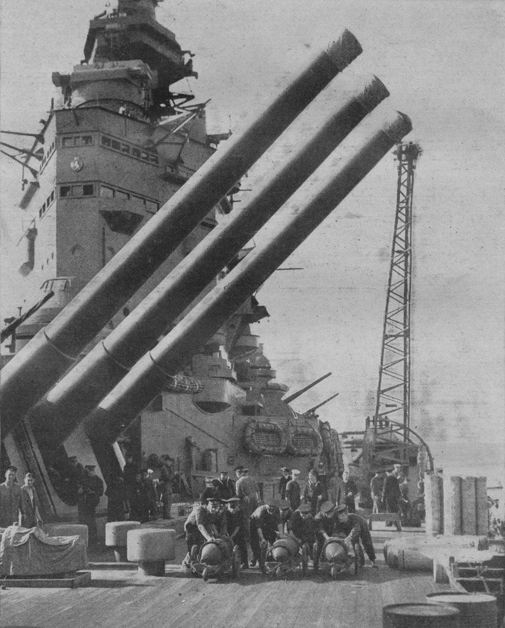 Ombord på H.M.S. Nelson, medlemmer af den sydafrikanske afdeling af RNVR, 1941 af Unbekannt