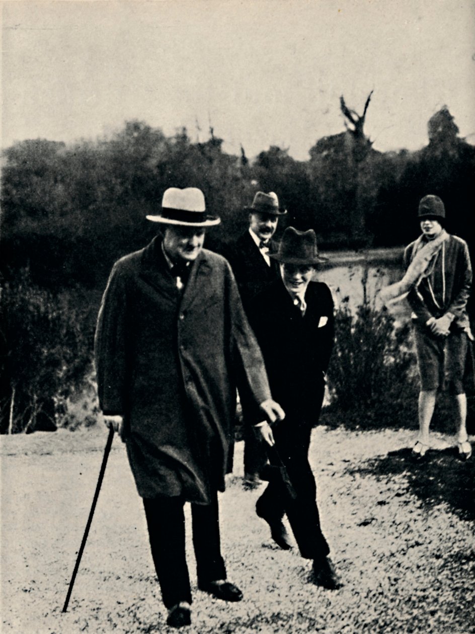 På ferie med sin søn i Italien, 1920