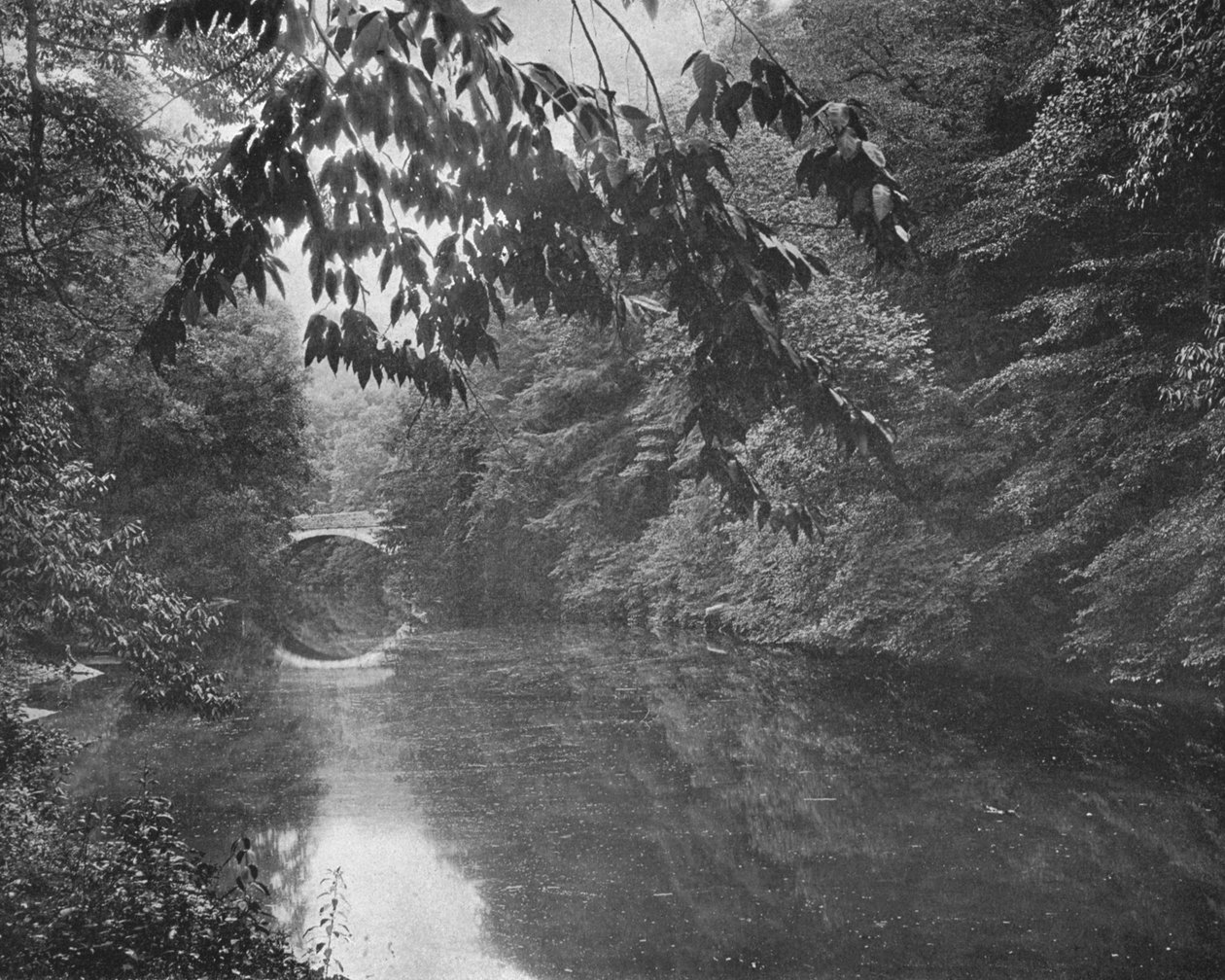 På Wissahickon Creek, Fairmount Park, Philadelphia, USA, c1900. af Unbekannt