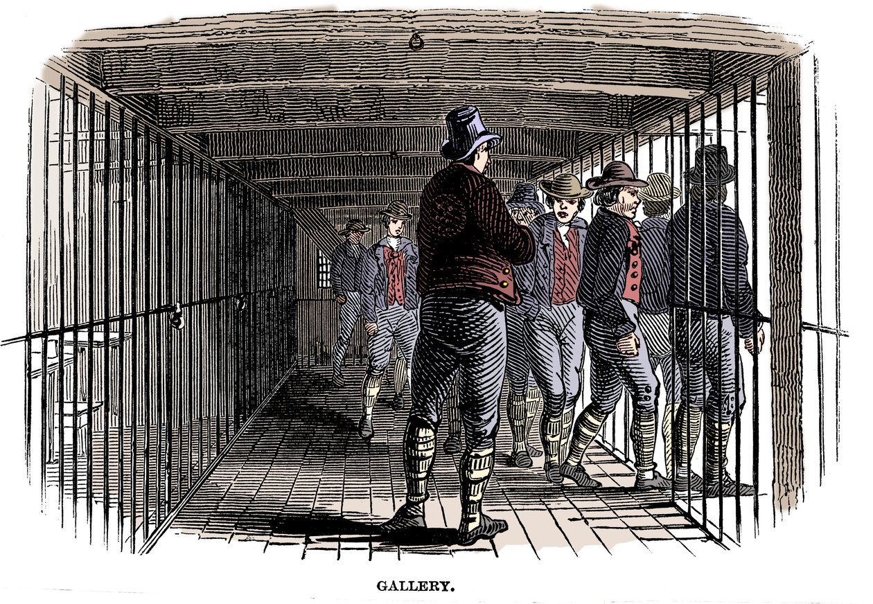 Om bord på en fængselshulk, 1848 af Unbekannt