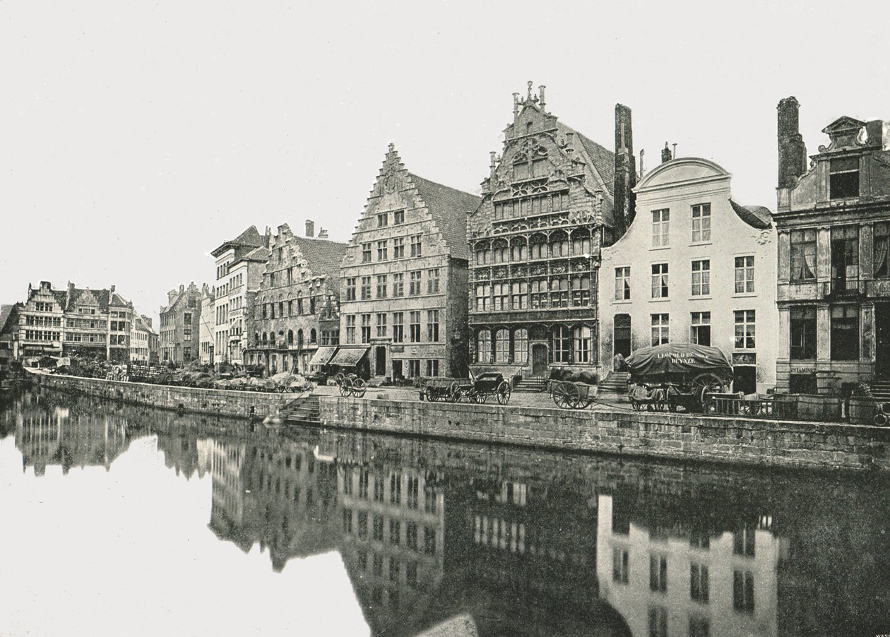 På Scheldebredden, Gent, Belgien, 1895. af Unbekannt