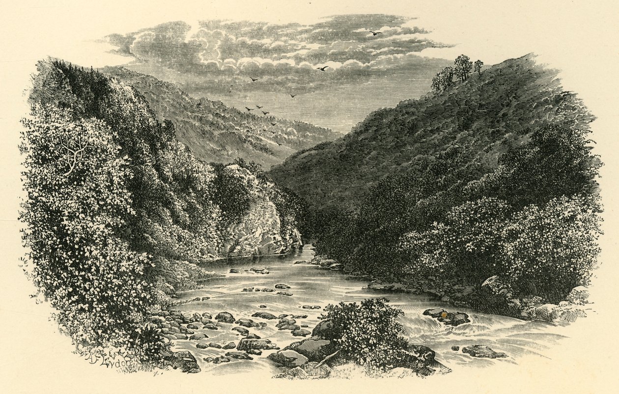 On the Dart, Lovers Leap, c1890. af Unbekannt