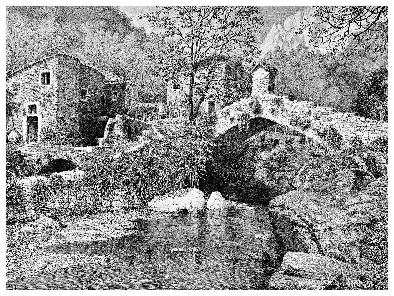 På vej til Ceriana, San Remo, 1901 af Unbekannt