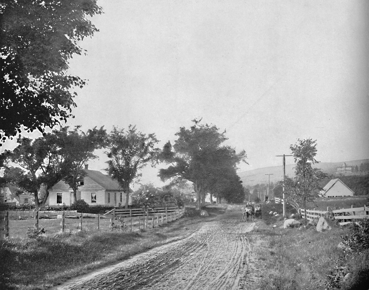 På vej til Echo Lake, White Mountains, New Hampshire, c1897. af Unbekannt