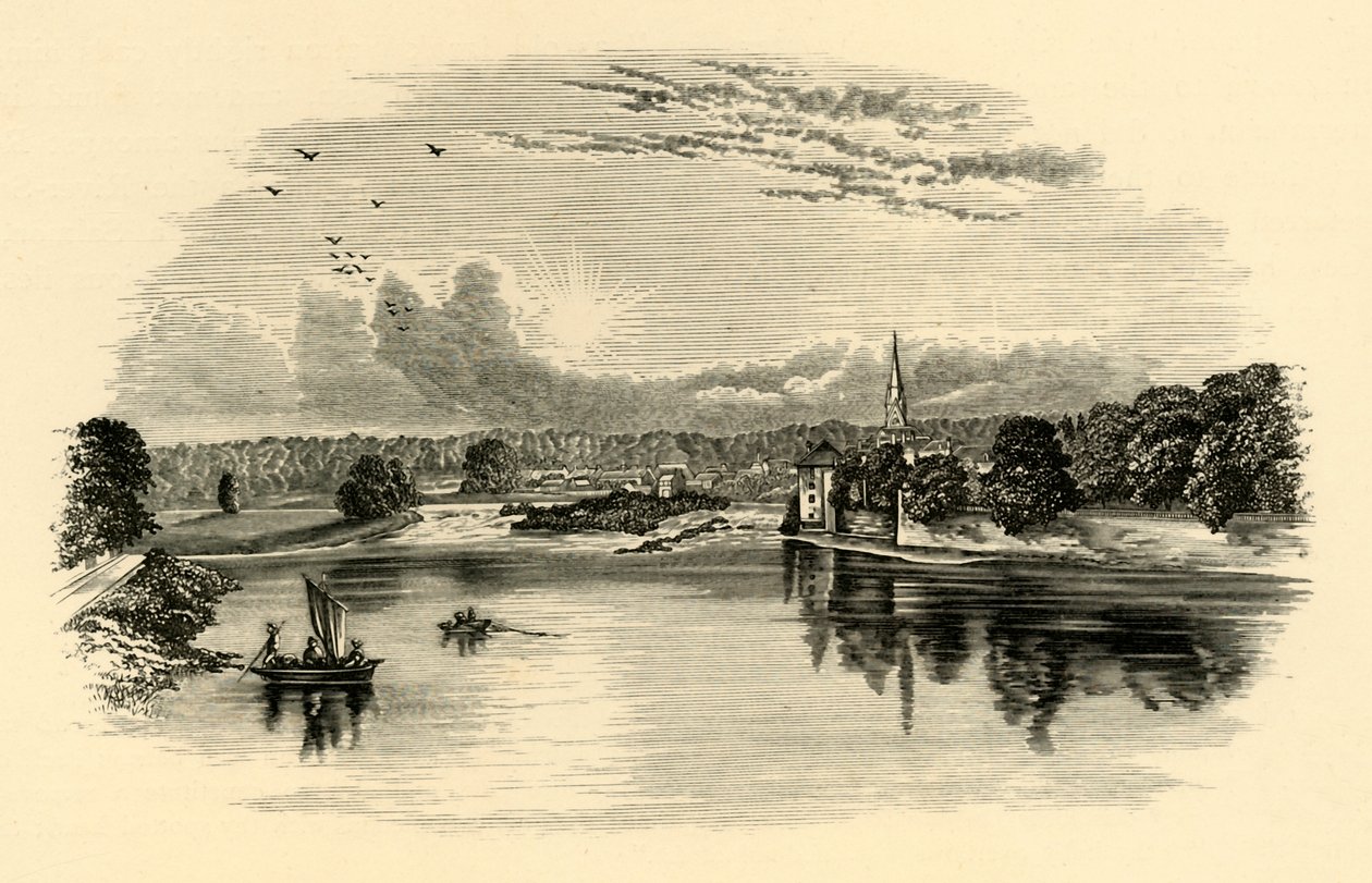 On the Tweed, c1890. af Unbekannt