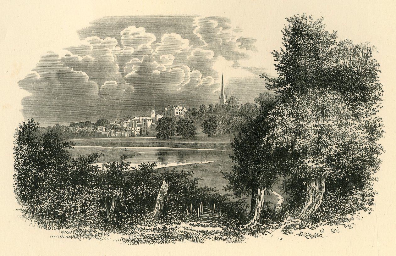 On the Wye, c1890. af Unbekannt