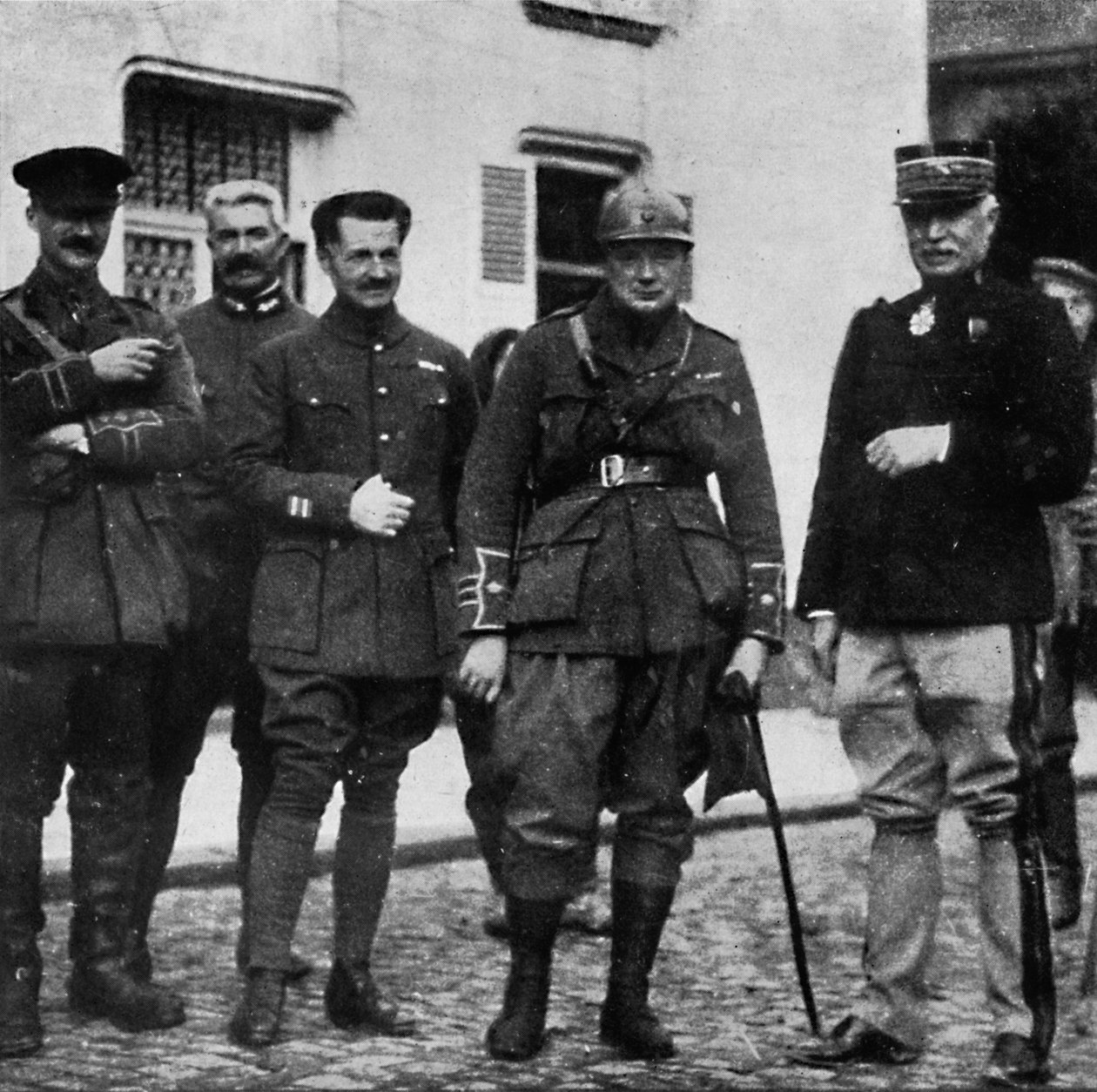 På fronten og efter erfaring ledede han 6th Royal Scots Fusiliers, c1916, 1945 af Unbekannt
