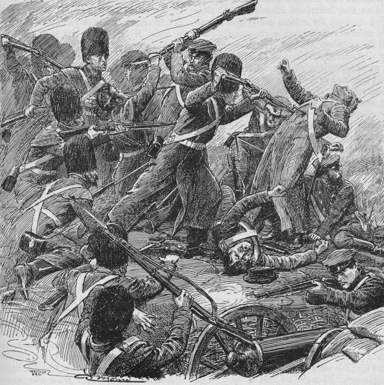 Endnu en gang vendte vagterne tilbage, og med uimodståelig energi drev dem ud, 1902 af Unbekannt