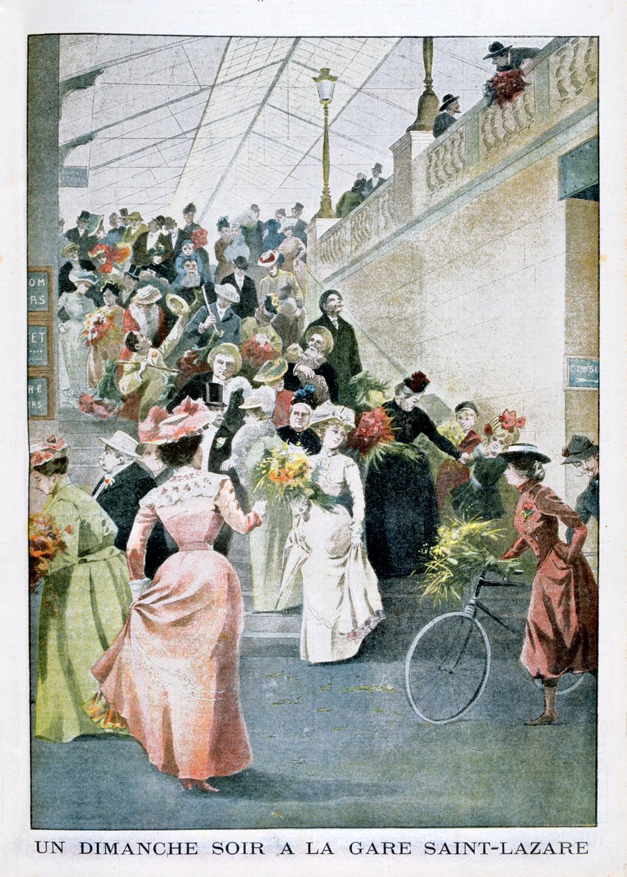 En søndag aften på Saint Lazare Station, 1901 af Unbekannt