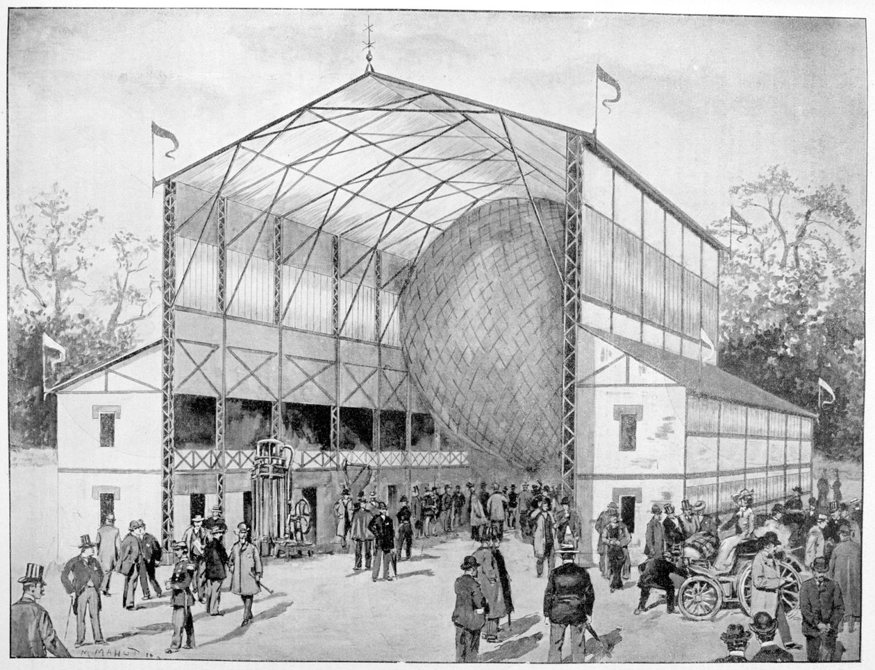 En af de store attraktioner i Vincennes, Paris, 1900 af Unbekannt