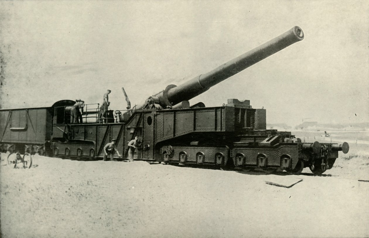 En af Monster British Guns, 1919. af Unbekannt