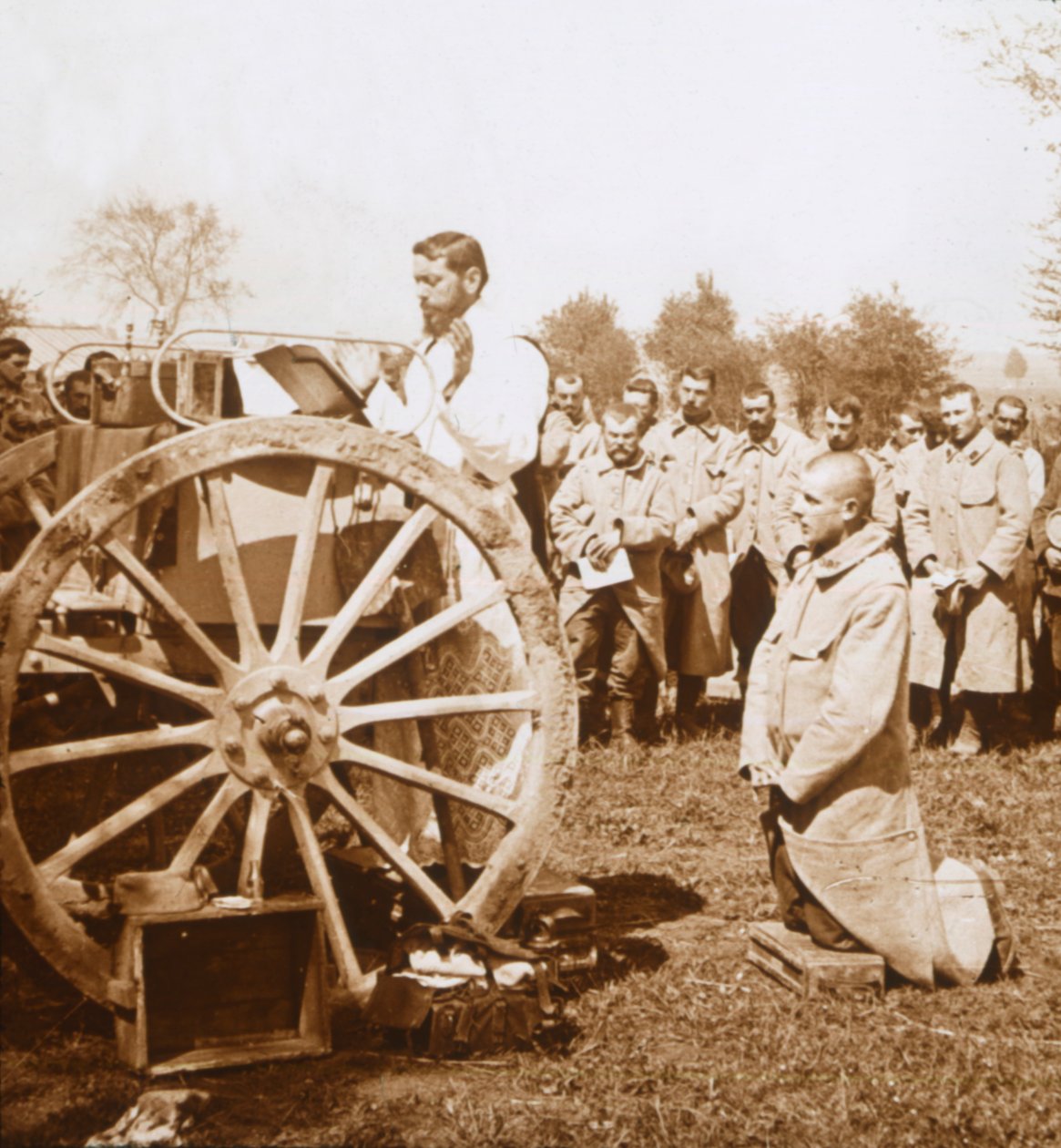 Friluftsmesse, Carency, Nordfrankrig, c1914-c1918. af Unbekannt