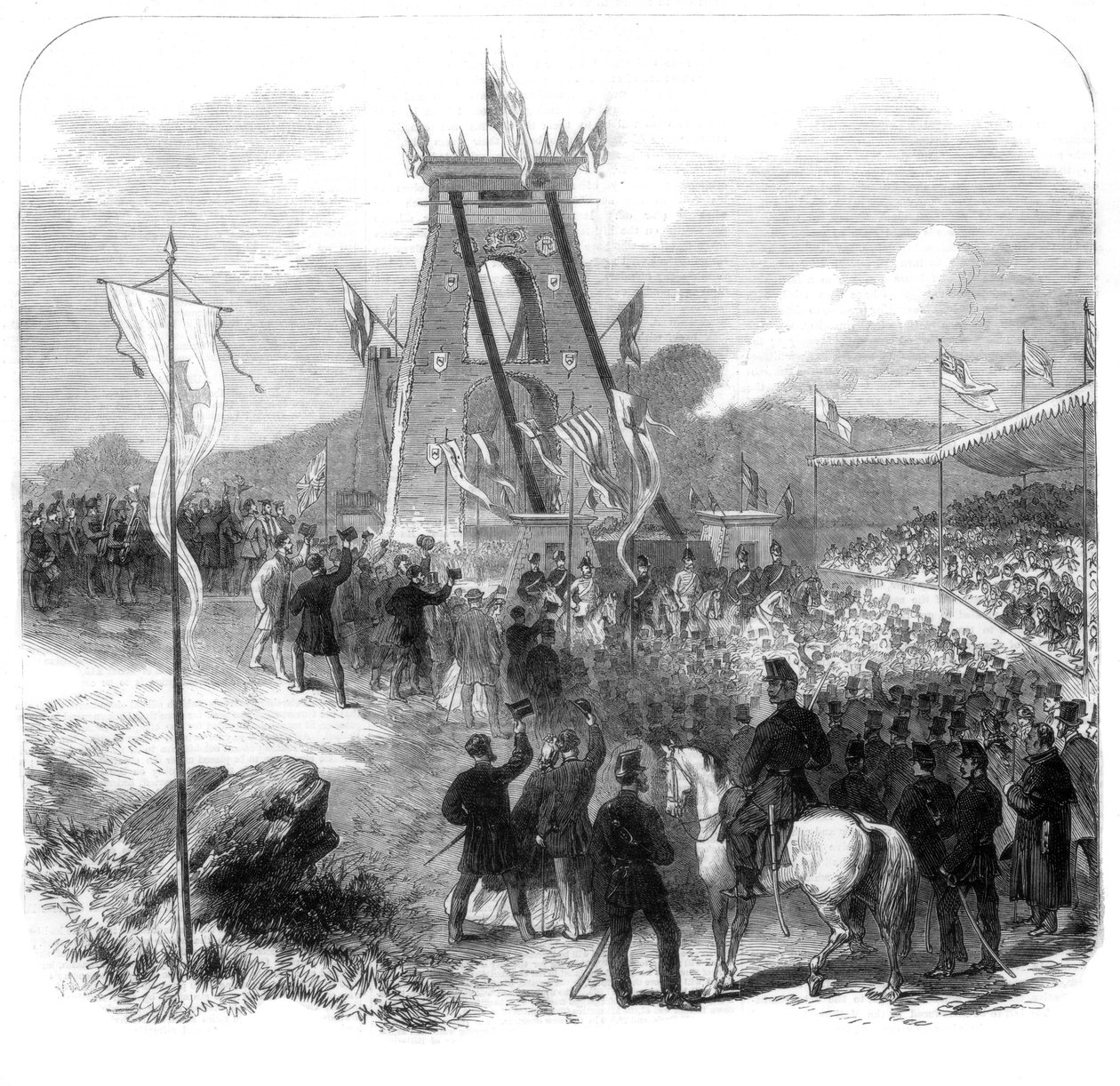 Åbning af Clifton Suspension Bridge, Bristol, 1864 af Unbekannt