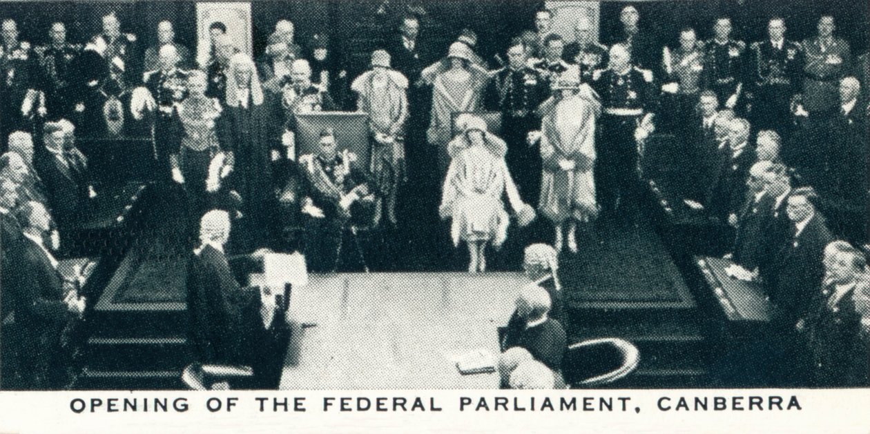Åbning af det føderale parlament, Canberra, 1927 1937 af Unbekannt