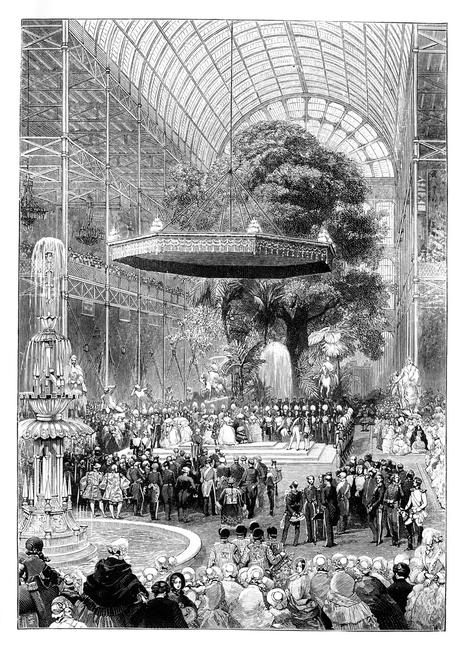 Åbning af den store udstilling, Hyde Park, London, 1851, 1888. af Unbekannt