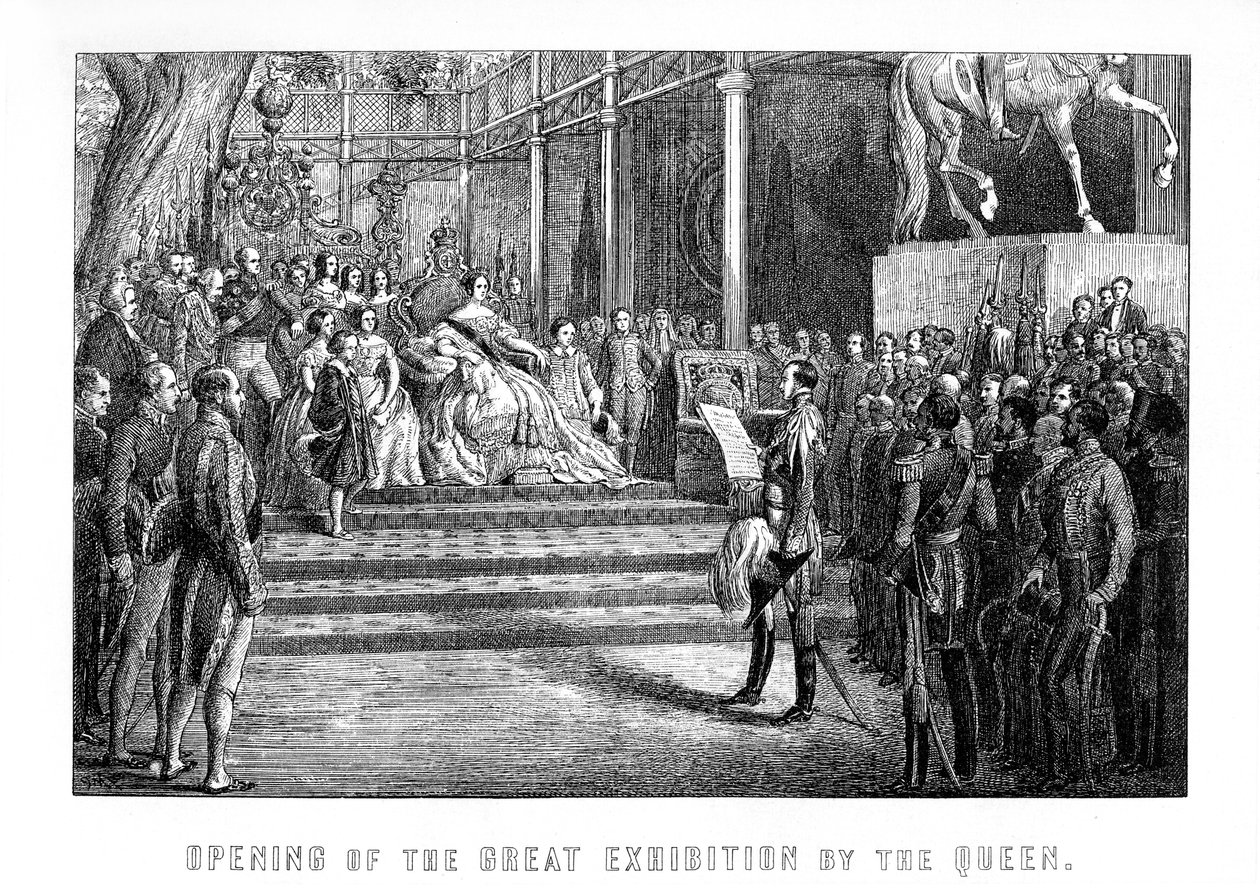 Åbning af den store udstilling af dronning Victoria, Hyde Park, London, 1. maj 1851, 1899 af Unbekannt