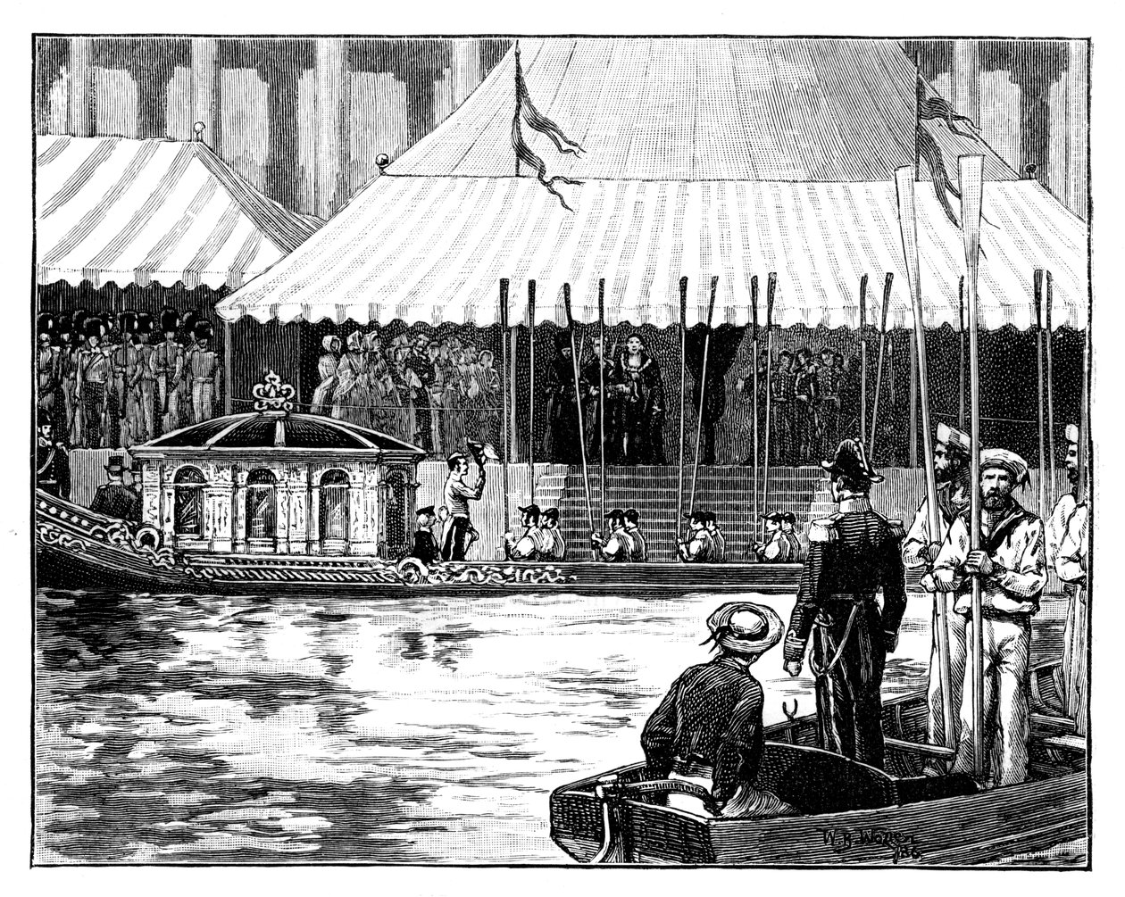 Åbning af London Coal Exchange, Royal Procession, Custom-House Quay, London, c1888 af Unbekannt
