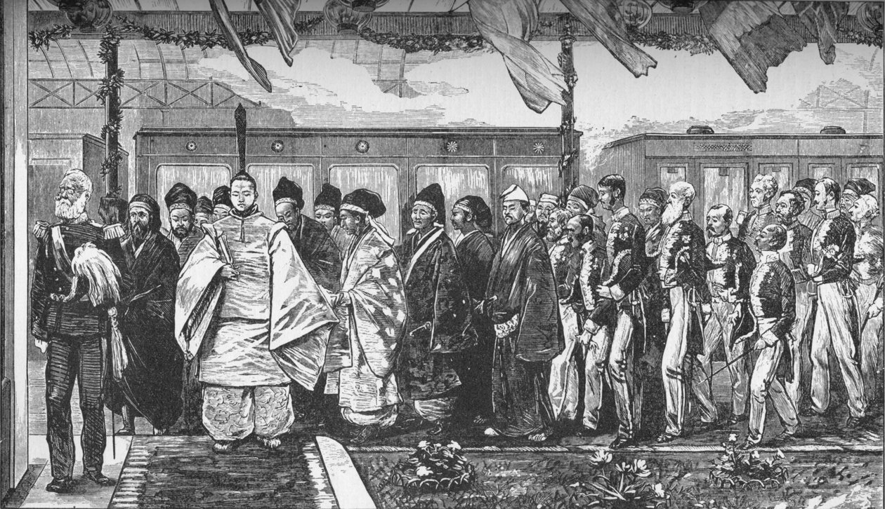 Åbning af den første jernbane i Japan, 1872 1907 af Unbekannt