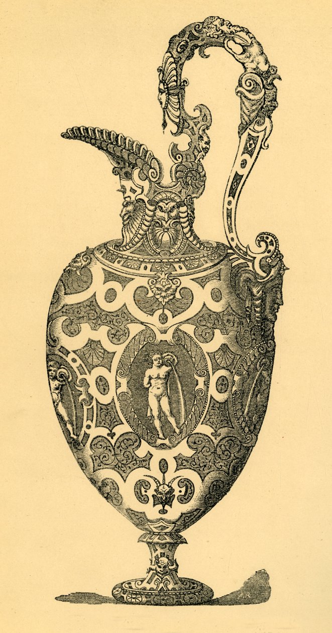 Originalt design til en vase eller ædel, 1881. af Unbekannt