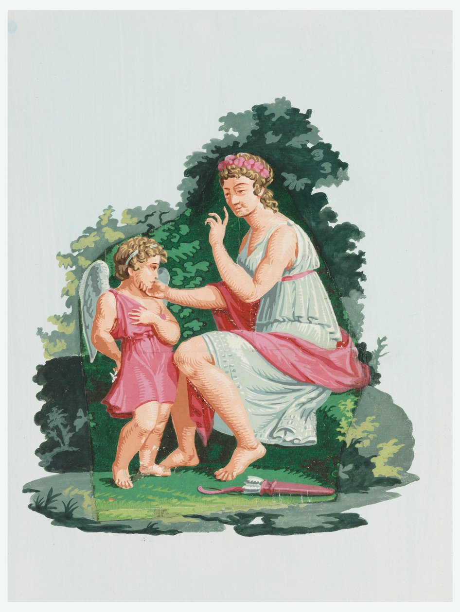 Ornament, Venus formanende Amor af Unbekannt