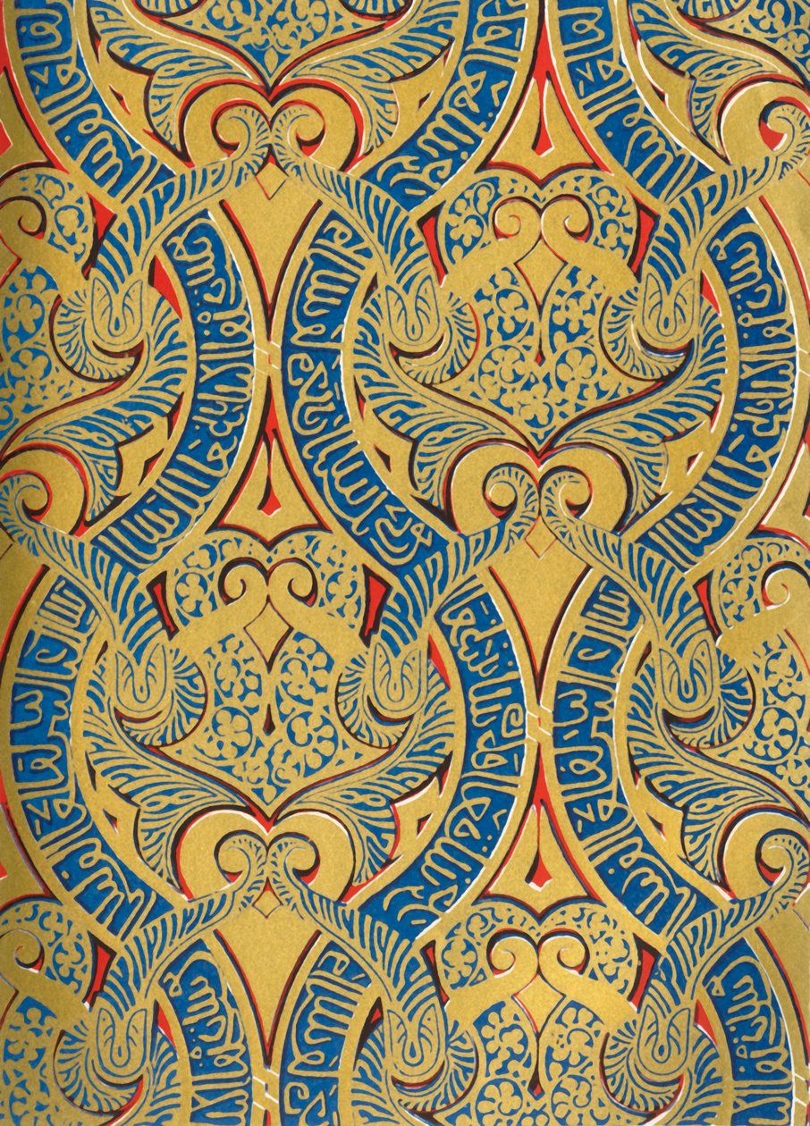 Ornament i paneler på væggen, Hall of Ambassadors, 1907. af Unbekannt