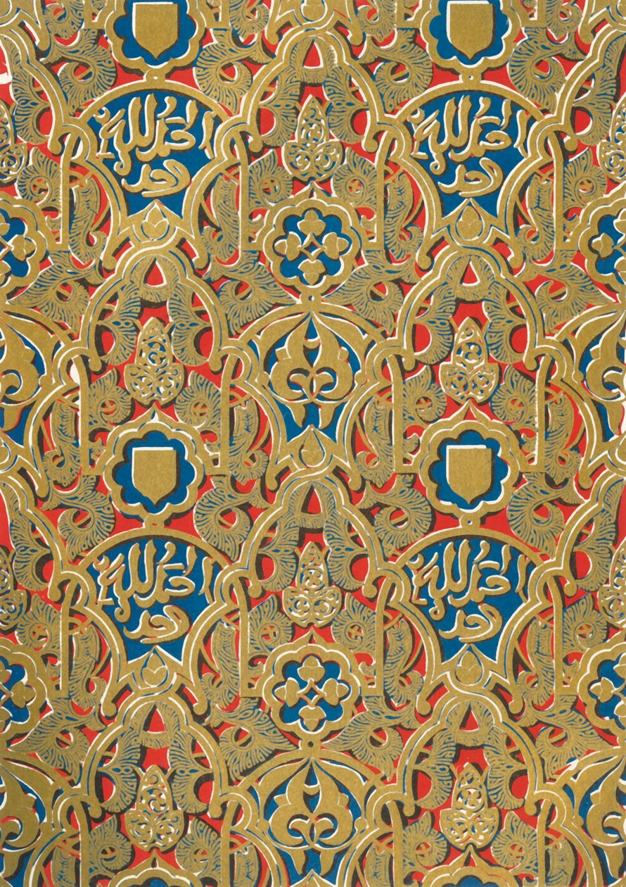 Ornament på væggene, Hall of the Abencerrages, 1907. af Unbekannt