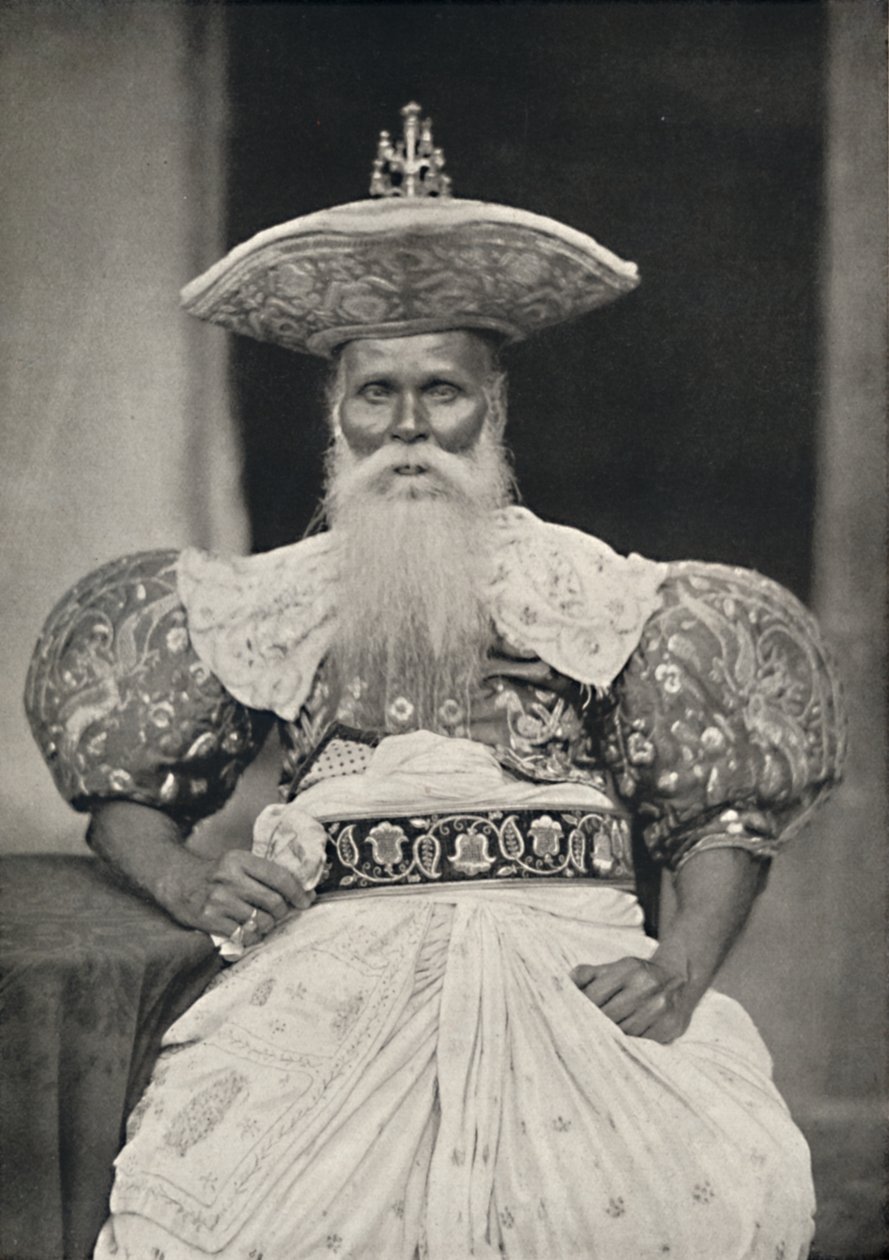 Lokal leder i Kandy i det gamle singalesiske kostume, 1926 af Unbekannt