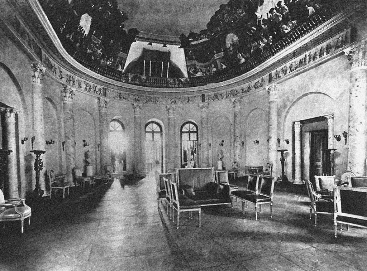 Ostafyevo ejendom. Oval sal, slutningen af 1800-tallet af Unbekannt