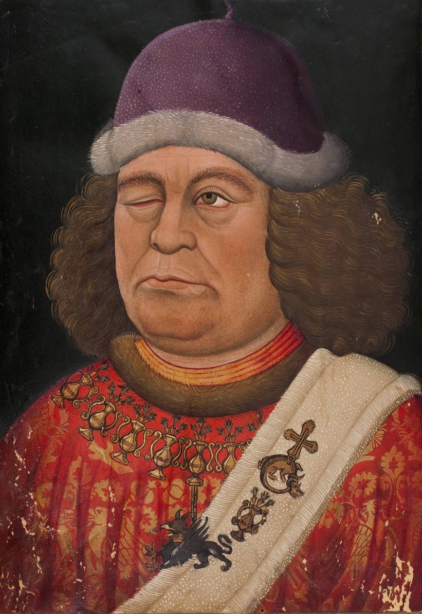 Oswald von Selva. Frontispice til sangmanuskriptet B, ca 1432. af Unbekannt