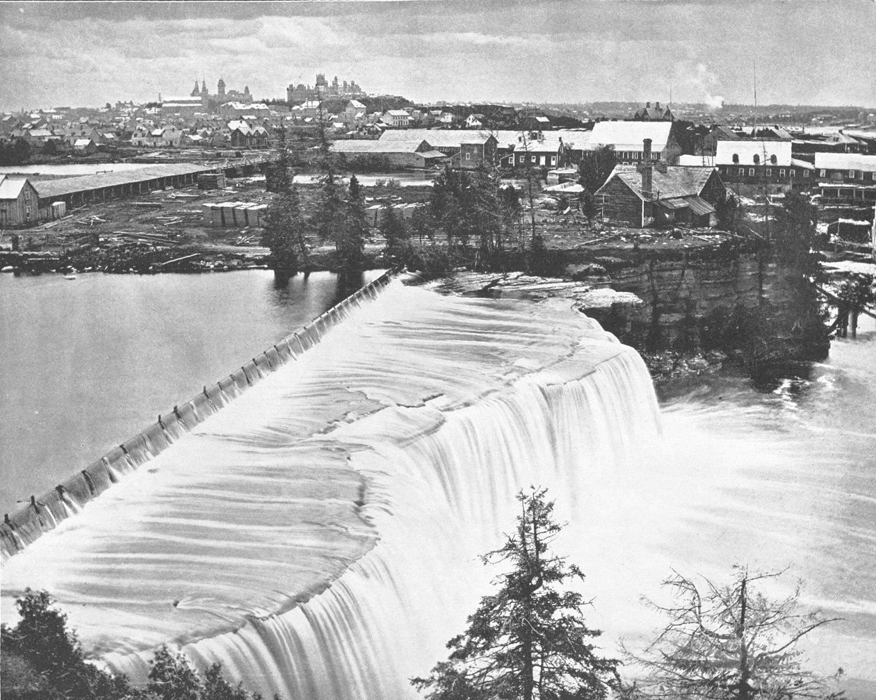 Ottawa, Canada, fra Rideau Falls, c1900. af Unbekannt
