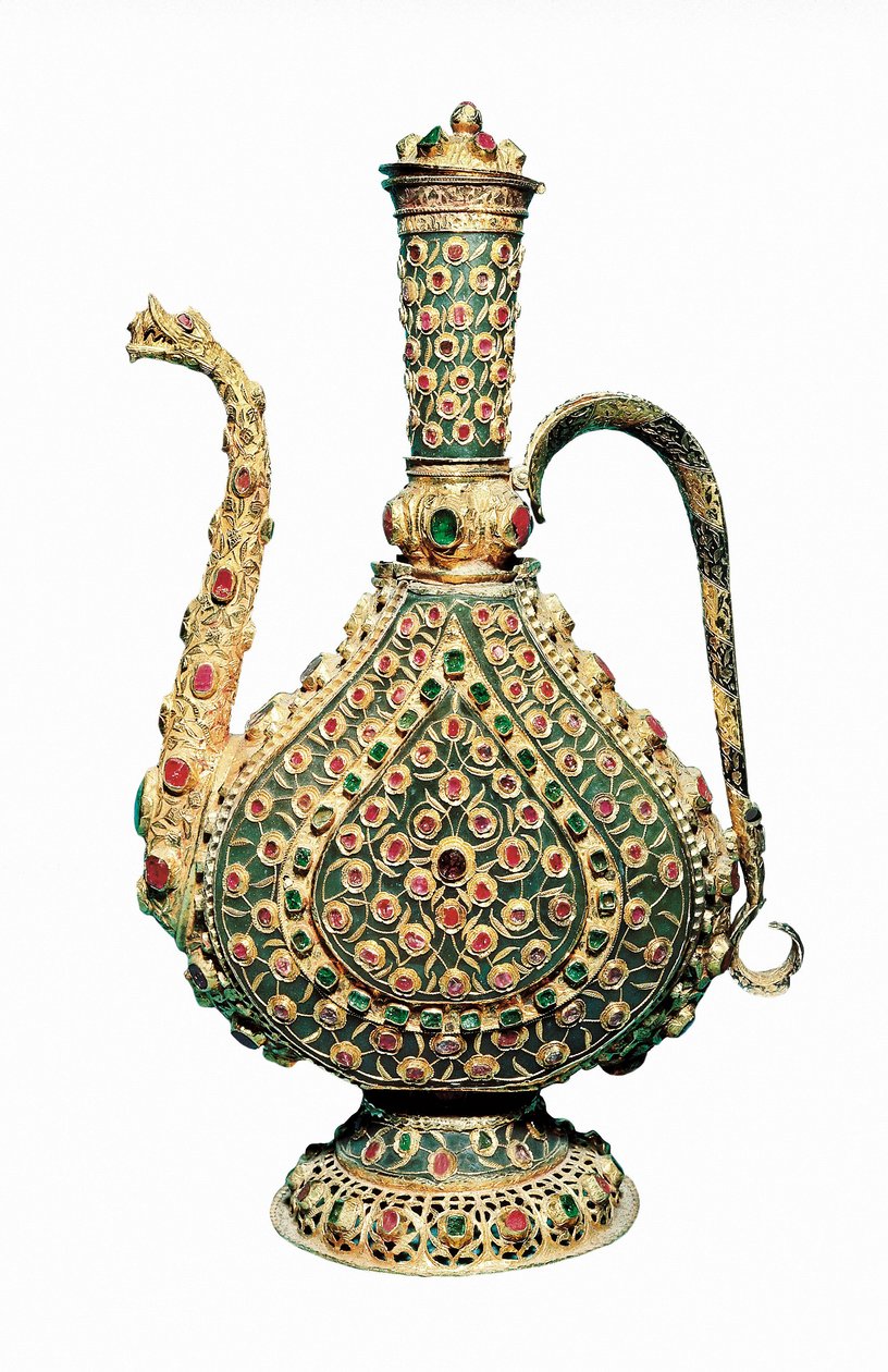 Osmannisk kunst: guldkande, indlagt med ædelsten. Guldsmedeværk 1600-tallet. af Unbekannt
