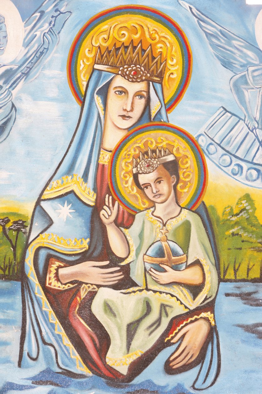 Our Lady of Togo fresco, Togoville, Togo af Unbekannt