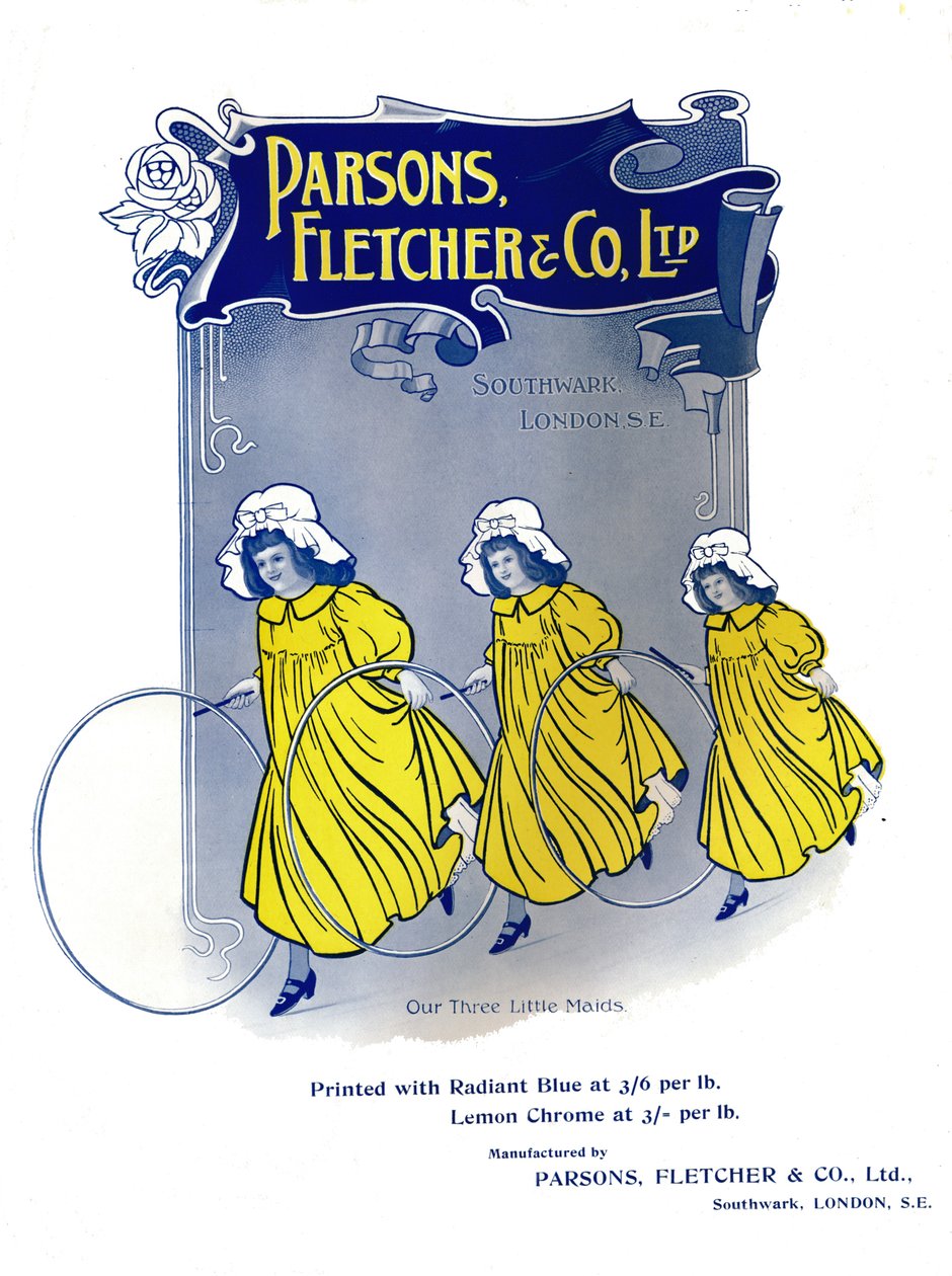 Vores tre små tjenestepiger - Parsons, Fletcher & Co. Ltd-annonce, 1909. af Unbekannt