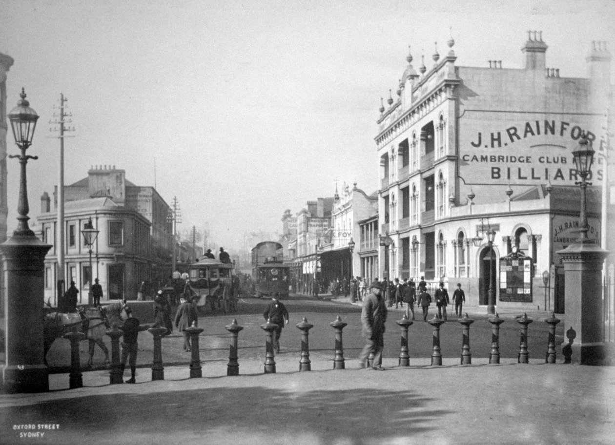 Oxford Street, Sydney, New South Wales, Australien, c1885 af Unbekannt