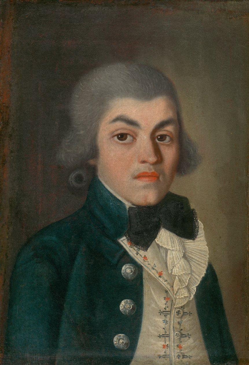 PORTRÆT AF GENTLEMAN MED PLEATED JABOT af Unbekannt