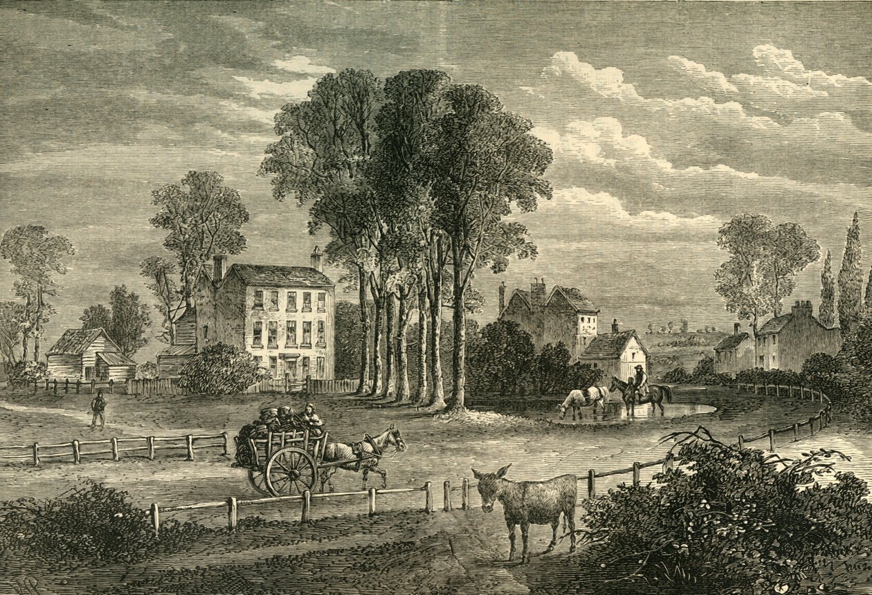Paddington Green i 1750, c1876. af Unbekannt