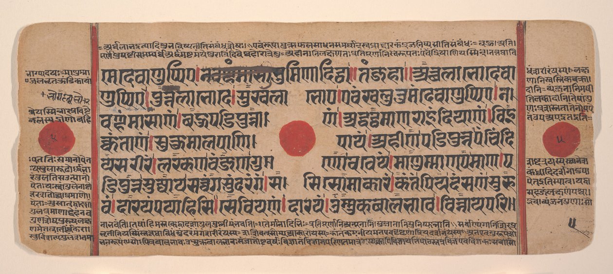 Side fra en Dispersed Kalpa Sutra Jain Book of Rituals, 15. århundrede. af Unbekannt