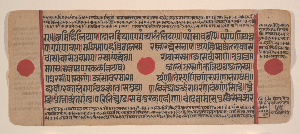 Side fra en Dispersed Kalpa Sutra Jain Book of Rituals, 15. århundrede. af Unbekannt