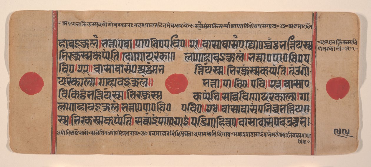 Side fra en Dispersed Kalpa Sutra Jain Book of Rituals, 15. århundrede. af Unbekannt